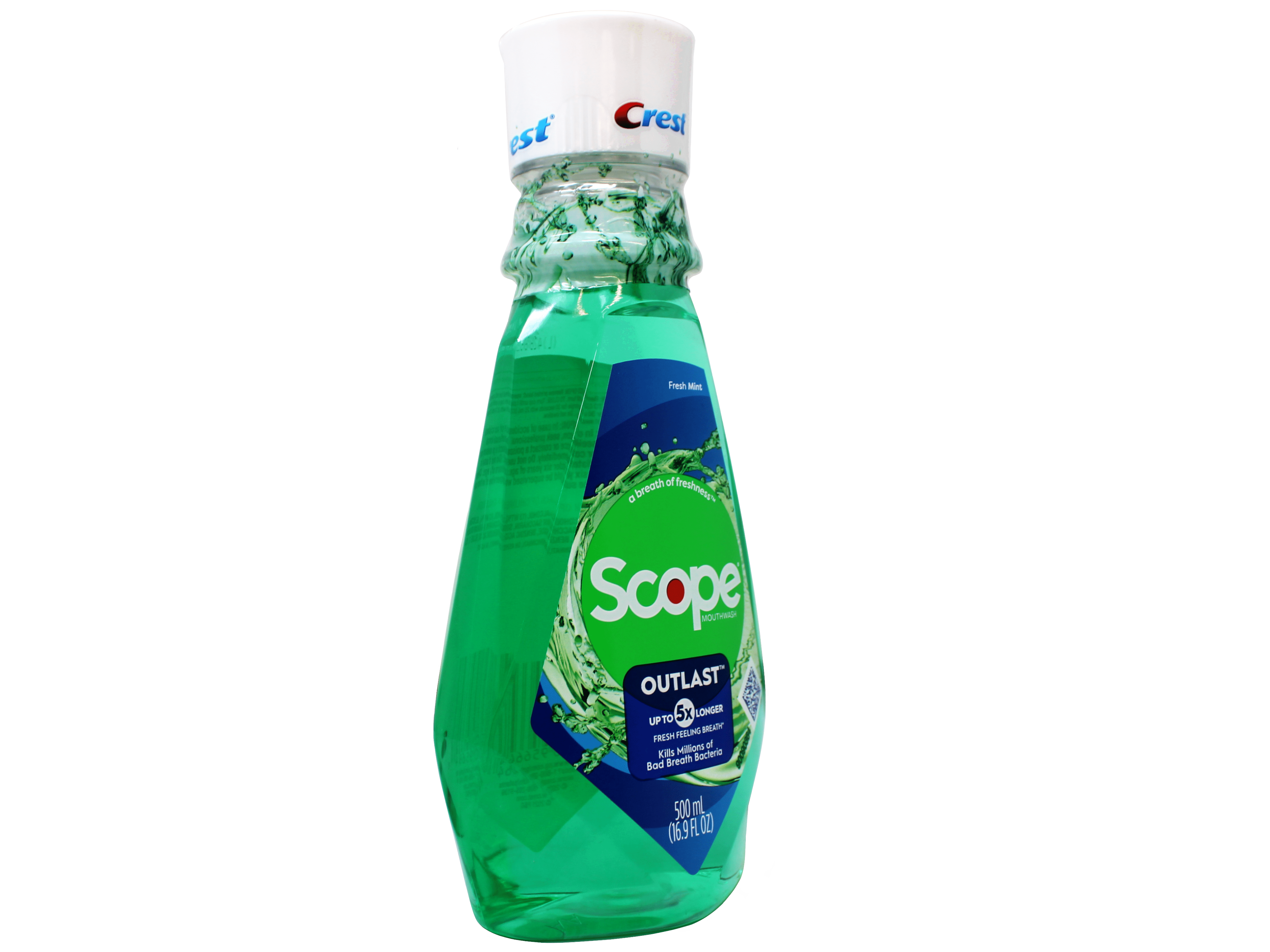 Crest Plus Scope Outlast Mouthwash, Mint 16.90 oz (Pack of 3)