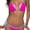 YY118, variant on Top-kevin Women Two Piece Swimsuit Color Block Swimwear Halter String Triangle Bikini Sets