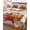Beige, variant on Full Size Quilt Bedding Set, Fall Red Truck Reversible Summer Quilt 3 Pieces, Thanksgiving Harvest Pumpkins Wooden Grain Lightweight Bedspreads Coverlets with 2 Pillow Shams for All Seasons