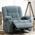 thumbnail image 5 of JMYMRY Recliner Chair, Swivel Rocker Recliner for Adults, Recliner Chair with Heat and Massage, Manual Recliner with Cup Holders for Living Room, Blue, 5 of 13