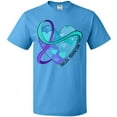 thumbnail image 3 of Inktastic Suicide Prevention Awareness Purple and Teal Heart Ribbon T-Shirt, 3 of 5