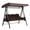Brown, variant on XIBUFE 2026 New 3 Seat Patio Swing Bed Adjustable Canopy Garden Swing Convertible Outdoor Porch Swing Outdoor Swings for Adults for Backyard, Patio, Garden, Porch