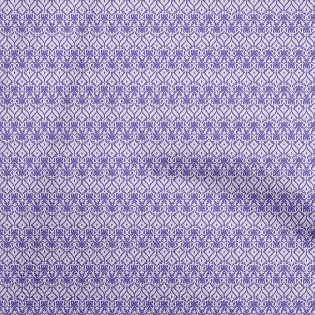 oneOone Rayon Violet Fabric Asian Ikat Craft Projects Decor Fabric Printed By The Yard 56 Inch Wide