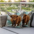 thumbnail image 4 of Farmhouse Pillow Covers 2 Pack Cow Leopard Texture Rustic Cottagecore Nature Wood Grain Pillowcase Waterproof Outdoor Throw Pillow Cover for Patio Garden Square Cushion 24”x24”, 4 of 9