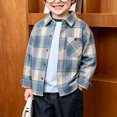 thumbnail image 2 of Gubotare Boys Flannel Toddler Boys Shirt Jacket Plaid Long Sleeve Kids Button Tops Boy Size 9-10, 2 of 8