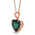 thumbnail image 2 of Galaxy Gold Size 14 inch 14K Solid Rose Gold Necklace With Lab. Grown Heart Shape Alexandrite Grade AAA, 2 of 6
