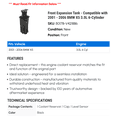thumbnail image 2 of Front Expansion Tank - Compatible with 2001 - 2006 BMW X5 3.0L 6-Cylinder 2002 2003 2004 2005, 2 of 2