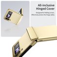 thumbnail image 3 of Allytechgroup Screen Protector Case for Samsung Galaxy Z Flip 3, Matte Slim Hinge Protection Anti-Scratch Full Body Shockproof Bumper Rugged Phone Case Cover for Galaxy Z Flip 3, Gold, 3 of 9