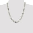 thumbnail image 5 of White Sterling Silver chain Figaro 22 in 8.5 mm 8.5mm Polished Flat, 5 of 5