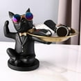 thumbnail image 4 of GUOOL Plateau de Rangement Statue Résine Nordique Luxe Sculptures Figurine Porte-Plaque Noir, 4 of 9