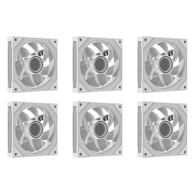 Ventilador con caja ARGB 12 cm enfriador 5 V-3 pines para computadora (regular) blanco