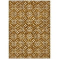 thumbnail image 2 of 10' X 14' Copper And Beige Floral Washable Indoor Outdoor Area Rug, 2 of 5