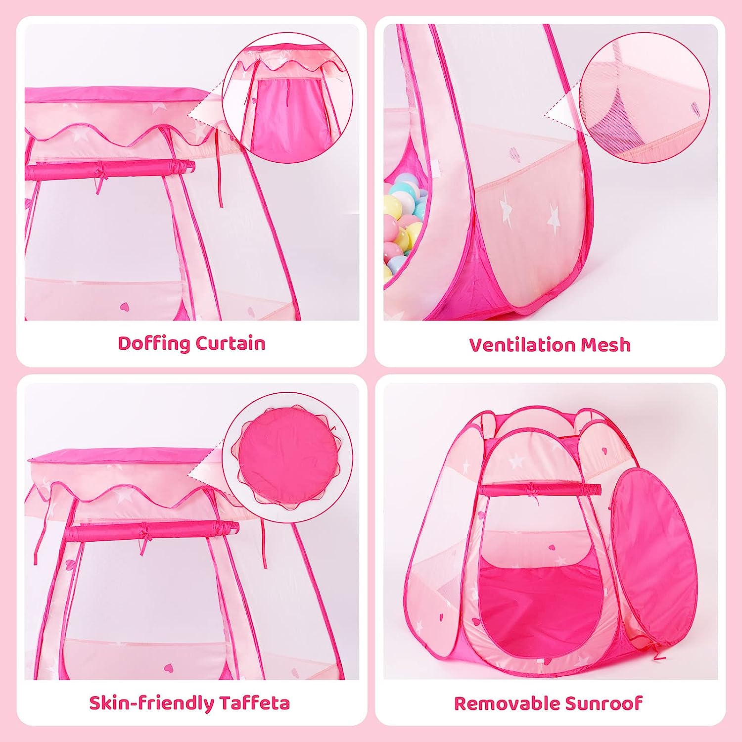 Beeprincess Princess Playhouse Tent Pink photo 5