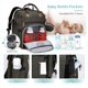thumbnail image 3 of Mochila para pañales DERJUNSTAR, grande, impermeable, con puerto USB, 3 of 5