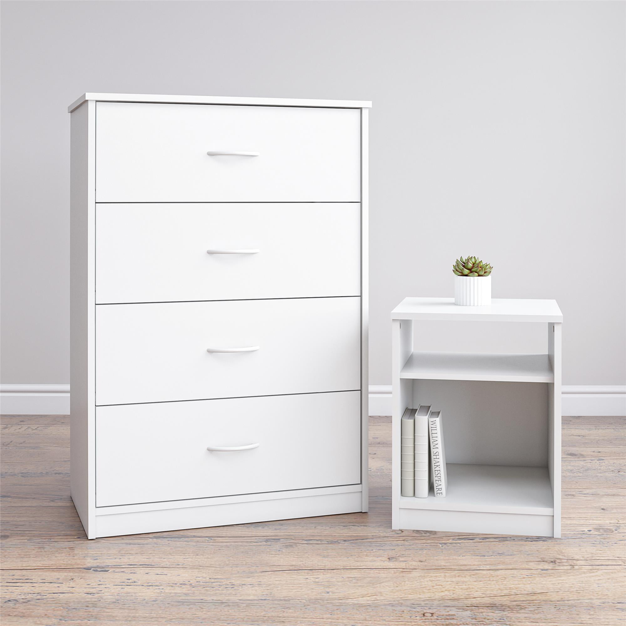 Mainstays Classic 4 Drawer Dresser White Finish Walmart Com Walmart Com Walmart Mainstays 4 Drawer Chest