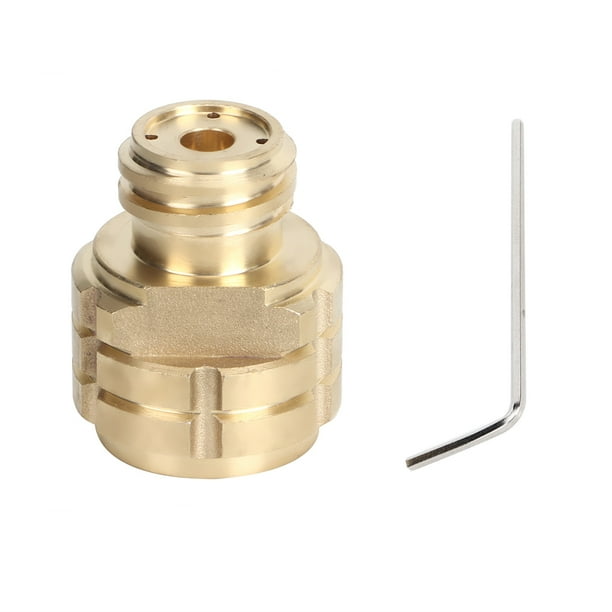 Adaptador de recarga de cilindro de CO2 con rosca hembra G1/2 a rosca macho TR21-4 para SodaStream Soda Club (dorado)