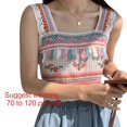 thumbnail image 3 of Vintage Embroidery Flower Hollow Out Top for Women Short Sleeve Blouses Square Neck T, 3 of 4