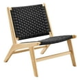 thumbnail image 2 of Modway Saoirse Woven Rope Wood Accent Lounge Chair in Natural Black, 2 of 9