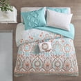 thumbnail image 2 of GTNSHUAI 8-Piece Comforter Set Bed-in-a-Bag with Bed Sheets, Queen, Aqua, 2 of 6