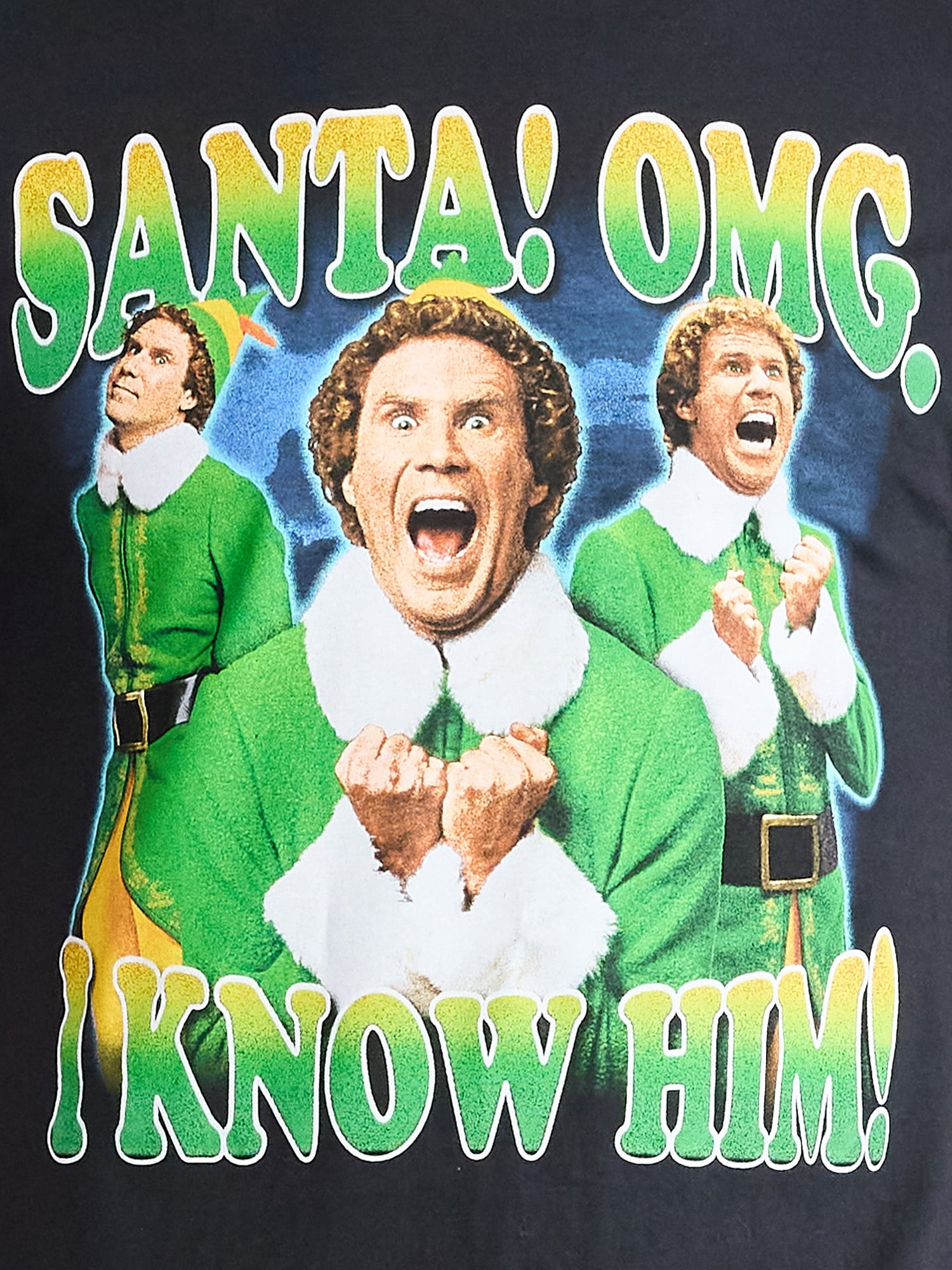 Elf I Know Him Men's and Big Men's Holiday Graphic Tee, Sizes S-3XL