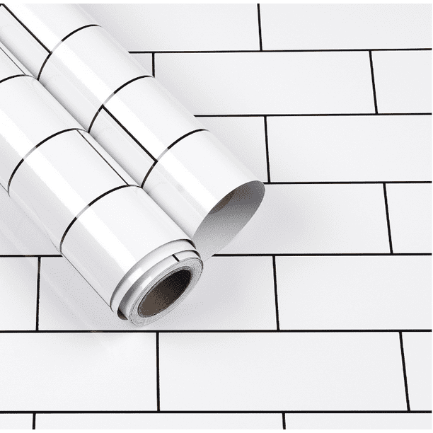 Yenhome Subway Tile Contact Paper 24" x 118" Kitchen Backsplash Peel