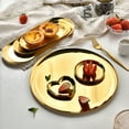 thumbnail image 4 of Dinner Tray Round Love Heart Oval Food Grade Mirror Polished Dessert Towel Jewelry Vanity Storage Tray Dish Plate Home Supplies, 4 of 7