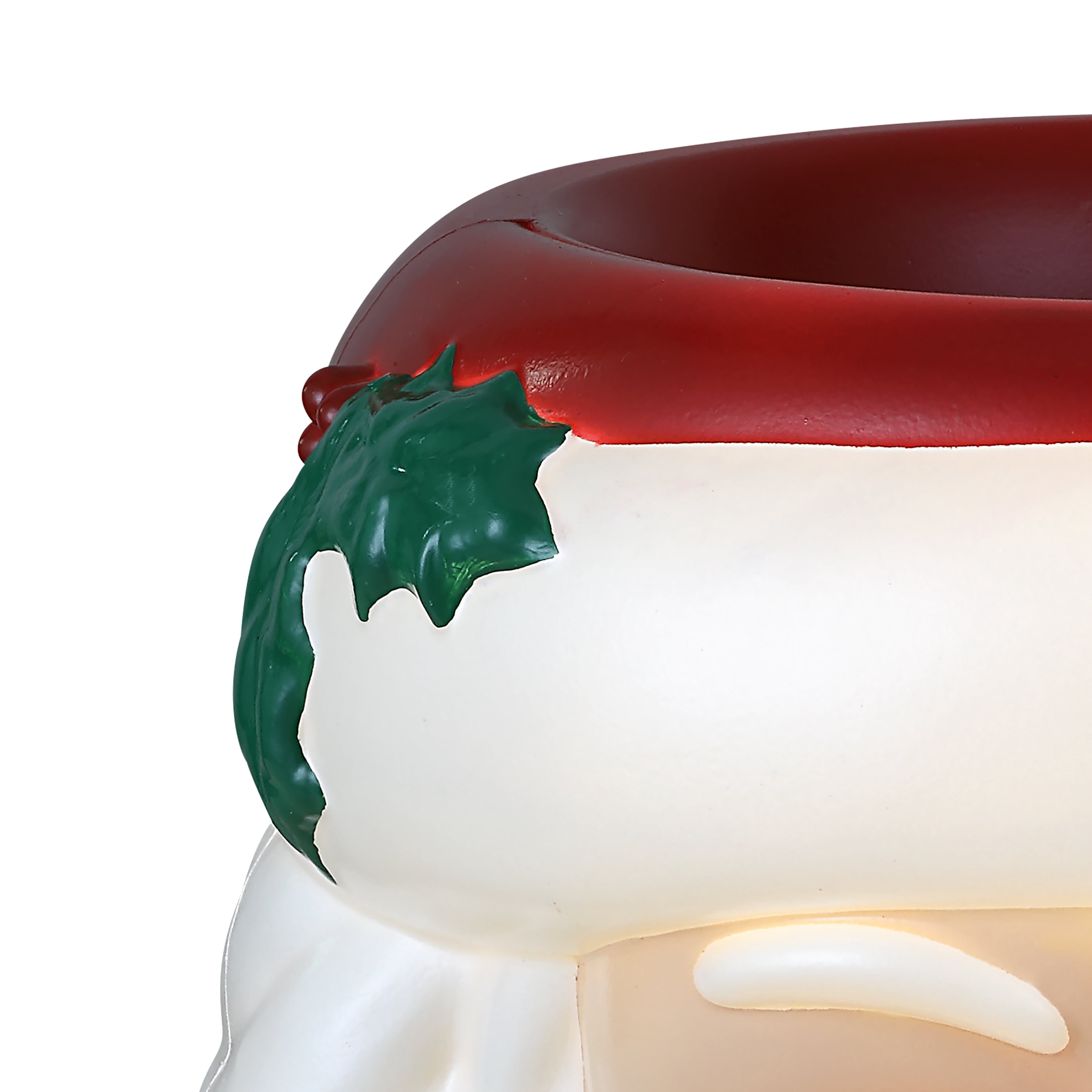 Mr. Christmas 12" Blow Mold Santa Candy Bowl, Red