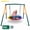 Green, variant on MERSCO 60" Extra Large Rectangle Swing Set with Stand, Heavy Duty Double A-Frame Metal Swing for Kids Ages 3-10, 440 lbs Capacity, 900D Oxford Rectangle Swing Seat, Outdoor Backyard Playset