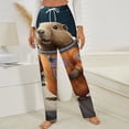 thumbnail image 3 of Astronaut Guinea Pig Moon Adventure Winter Female Pants Flannel High Waist Women Pants Lady Warm Straight Leg Plush Trousers, 3 of 7