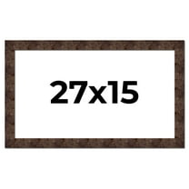 27x15 Frame Brown Burl Real Wood Picture Frame Width 1.625 Inches | Interior Frame Depth 0.5 Inches