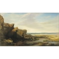 thumbnail image 2 of William Hart 14x10 Gold Ornate Wood Frame and Double Matted Museum Art Print Titled - Pools by the Seaside (1861), 2 of 4