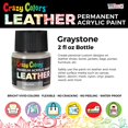 thumbnail image 2 of Crazy Colors Graystone Premium Acrylic Leather and Shoe Paint, 2 oz Bottle - Flexible, Crack, Scratch, Peel Resistant - Artist Create Custom Sneakers, Jackets, Bags, Purses, Furniture Artwork, 2 of 4