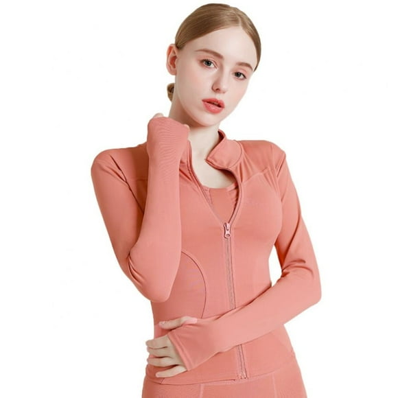 CNKOO Women‘s Lightweight Full Zip Running Track Jacket Workout Slim Fit Yoga Sportwear with Thumb Holes