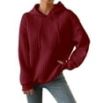 thumbnail image 2 of Baqcunre sweatshirt for women Womens Oversized Hoodies Sweatshirts Fleece Hooded Pullover Tops Sweaters Casual Comfy Fall Fashion Outfits Clothes 2024 Red,L, 2 of 6