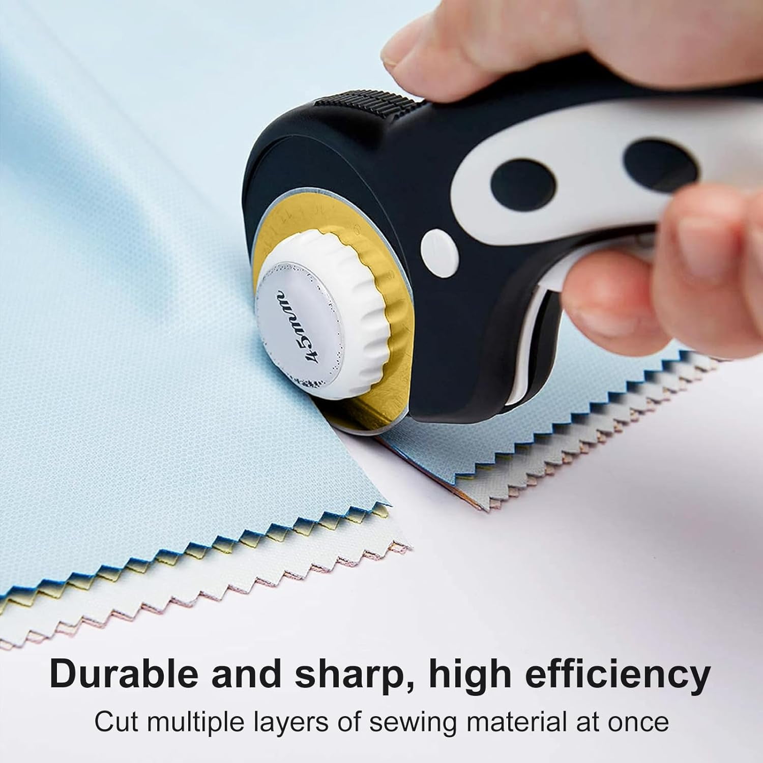 Titanium Coated 15 Packs 45mm Rotary Cutter Blades 45mm Quilting supplies Rotary Cutter Blades for fabric by, compatible with OLFA,Fiskars,Mr.Pen,DAFA,Truecut etc. Sharp and Durable