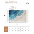thumbnail image 2 of Blue Beach Coastal Washable Area Rug 3'x5', Summer Ocean Seaside Nautical Woven Cotton Tassels Kitchen Rugs, Non Slip Indoor Door Mat Throw Carpet for Entryway Living Room Nursery Laundry Room, 2 of 9