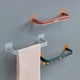 thumbnail image 4 of Cateissary Toallero montado en la pared Barra de almacenamiento de baño Soporte de baño plegable Accesorios de baño Blanco, 4 of 6