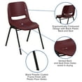 thumbnail image 6 of Flash Furniture 5 Pack HERCULES Series 880 lb. Capacity Burgundy Ergonomic Shell Stack Chair with Black Frame, 6 of 14