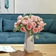 thumbnail image 3 of 4 ramos de flores artificiales para decoración, ramo de rosas falsas, arreglos de seda, centro de mesa de plástico para florero, pastel, no incluye florero, 3 of 7