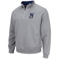 thumbnail image 2 of Men's Colosseum Heathered Gray Navy Midshipmen Tortugas Team Logo Quarter-Zip Jacket, 2 of 3