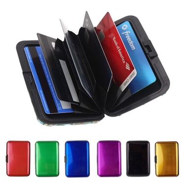 Sunjoy Tech Unisex RFID Blocking Waterproof Metal Card Holder 6 Compartments, Color 51