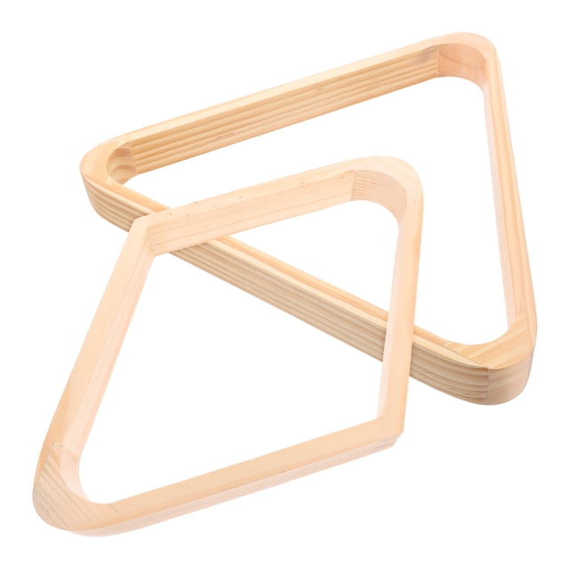 Raindrops 2Pcs Solid Wood Pool Triangle Racks Khaki for Professional Home and Commercial Pool Table Use