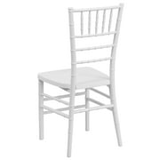 Flash Furniture Hercules Premium Series Adult Size Resin Stacking Chiavari Chair, White