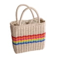 thumbnail image 2 of Bolso de paja Sunnimix bohemio tejido beige para mujer, 2 of 8