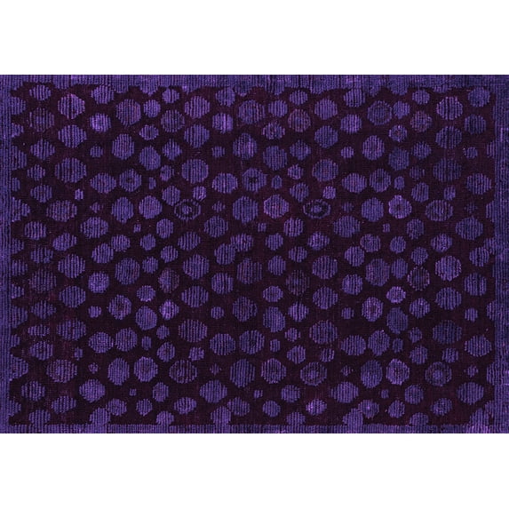 Ahgly Company Indoor Rectangle Abstract Purple Modern Area Rugs, 7' x 9'
