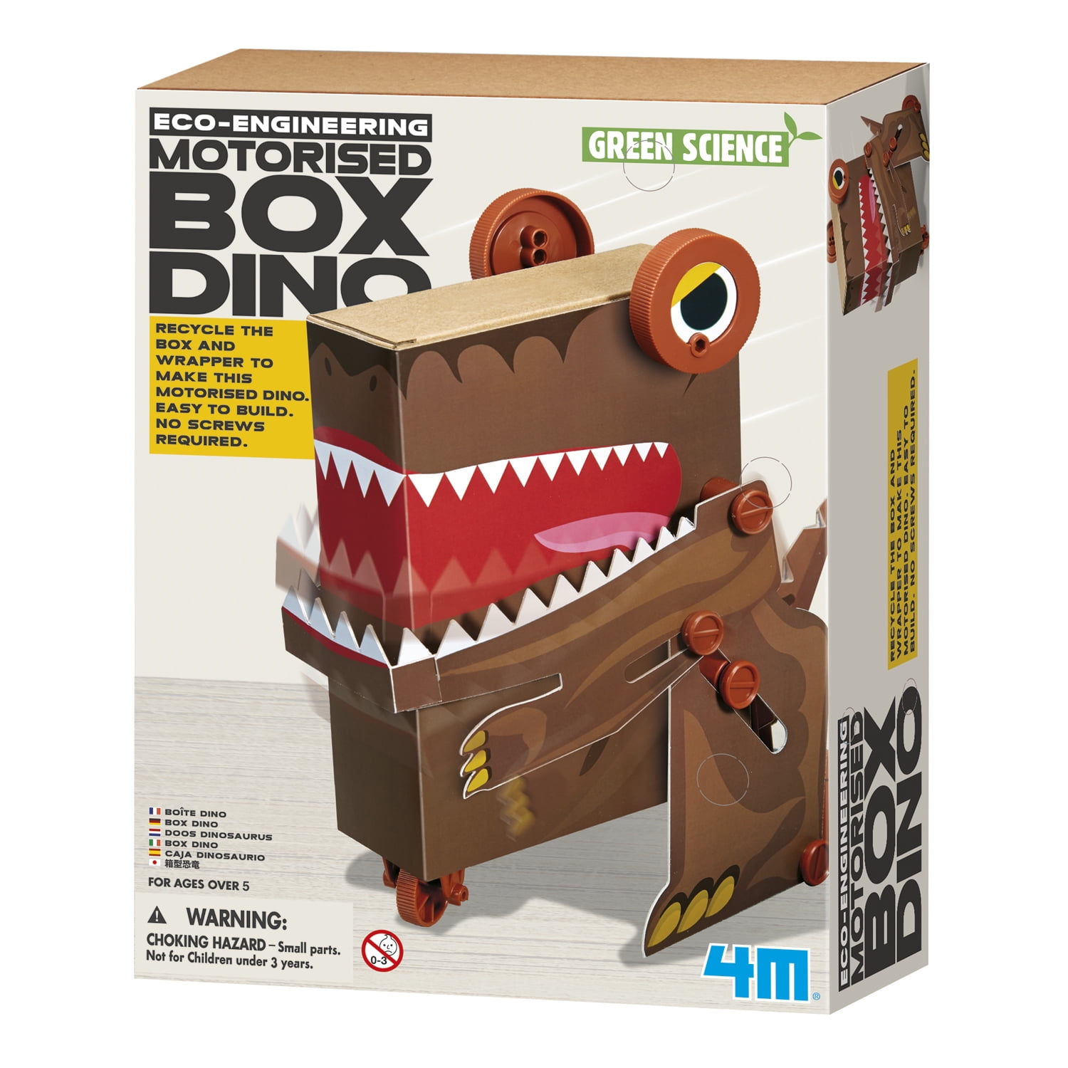 Box Dino by 4M Green Science Motorised Eco-Engineering Creative Educational Toy 