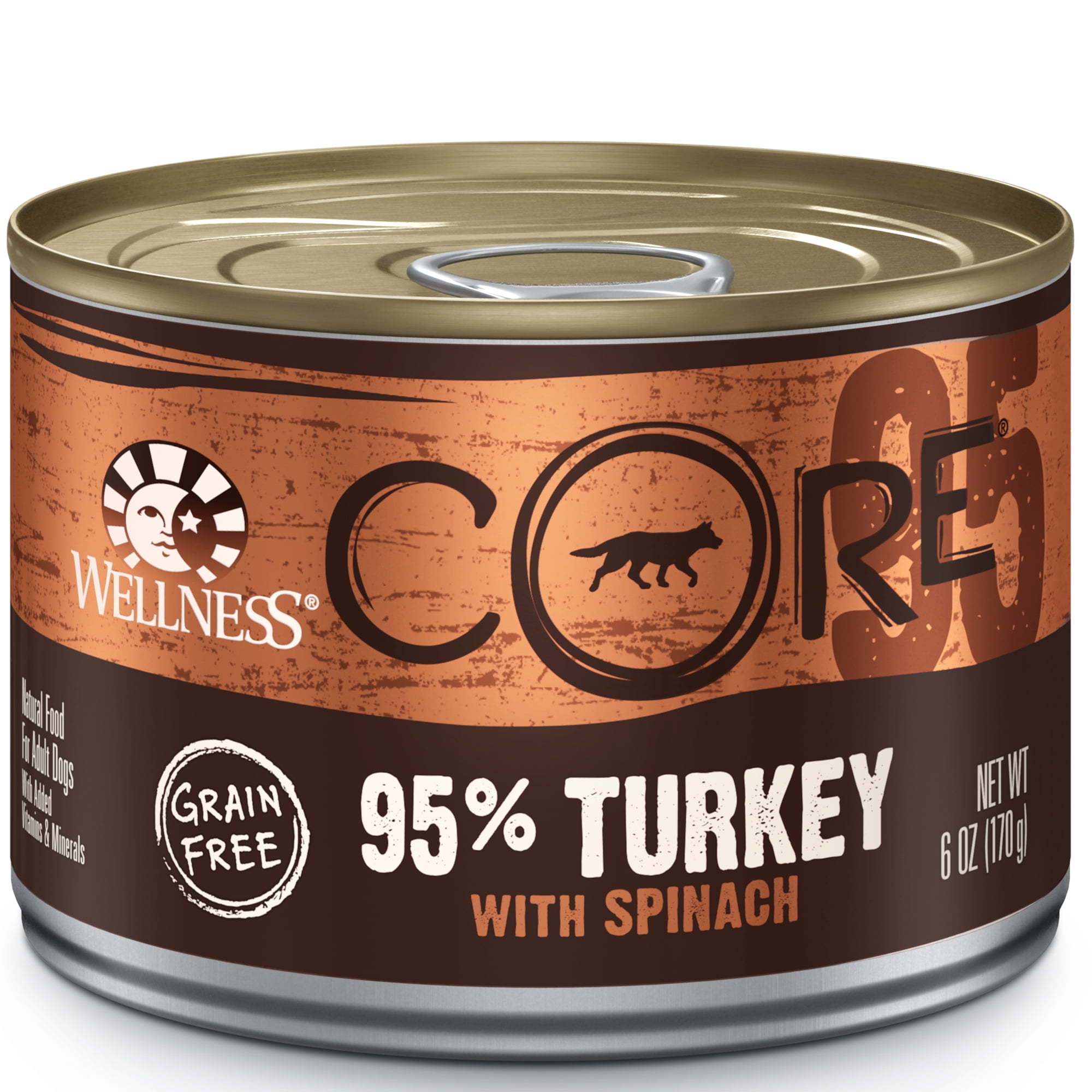 Wellness CORE 95 Natural Wet Grain Free Canned Dog Food, Turkey