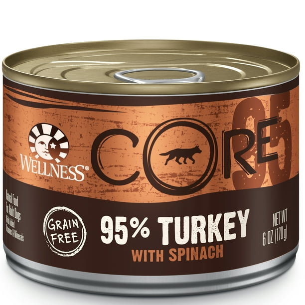 Wellness CORE 95 Natural Wet Grain Free Canned Dog Food, Turkey