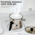 thumbnail image 2 of YIEMEEN Ergonomic Handle Stainless Steel Double Wall Boiler Pot Saucepan With Whistles Port And Lid For Boiling Milk Sauce Pastas, 2 of 13