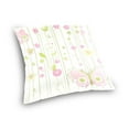 thumbnail image 3 of Pastel Flowers and Butterflies 18x18 Inch Plush Velvet Pillowcase Double Sided Print, Hidden Zipper, 3 of 7